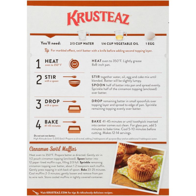 Krusteaz Cinnamon Crumb Cake & Muffin Mix -21oz