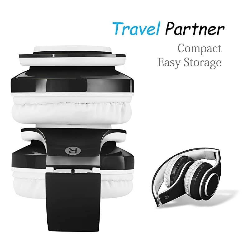 Headphones for Kids, 85db Volume Limited, up to 6-8 Hours Play, Stereo Sound, SD Card Slot, Over-Ear and Build-in Mic Wireless/Wired Headphones for Boys Girls(Black)