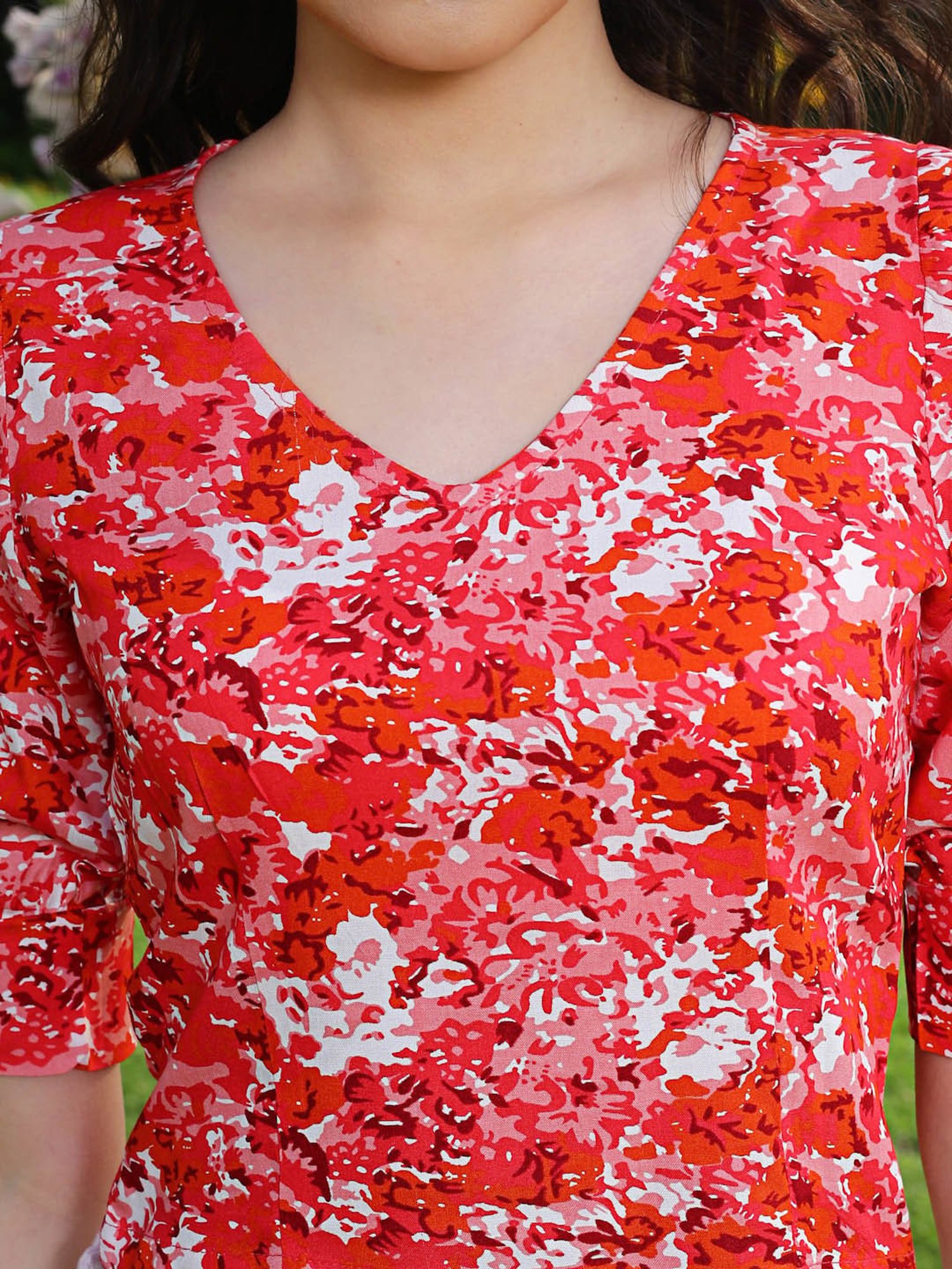 Sera Pink Printed Crop Top