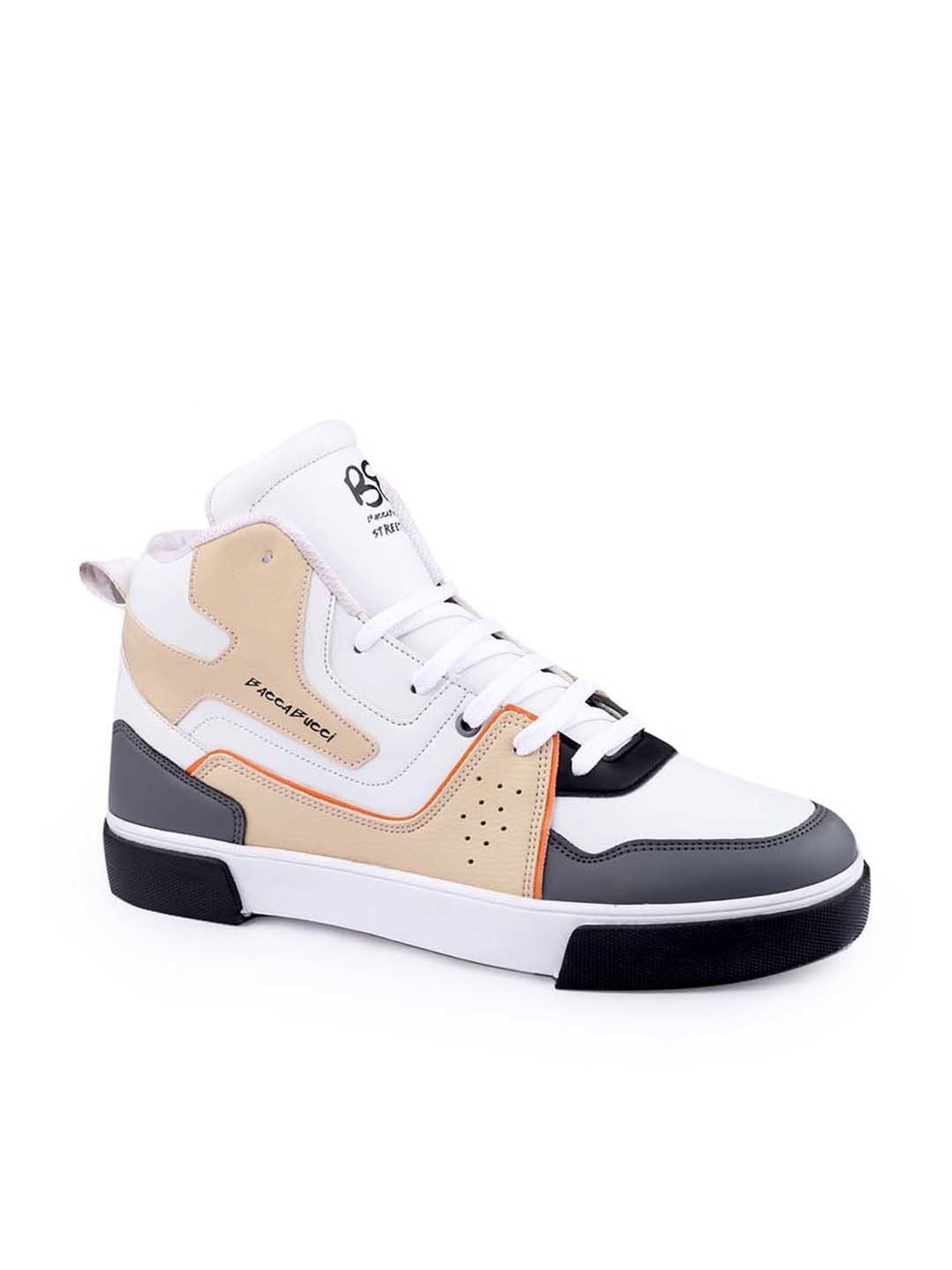 Bacca Bucci Men's EVOKE Beige Ankle High Sneakers