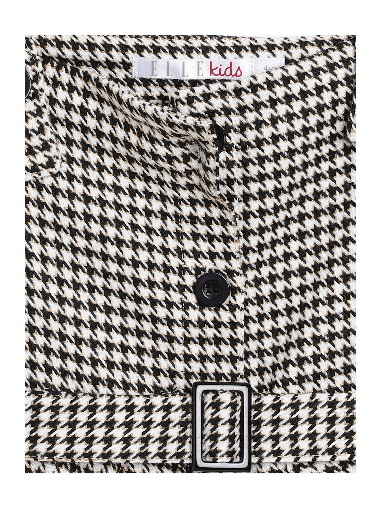 Elle Kids Black & White Checks Dress