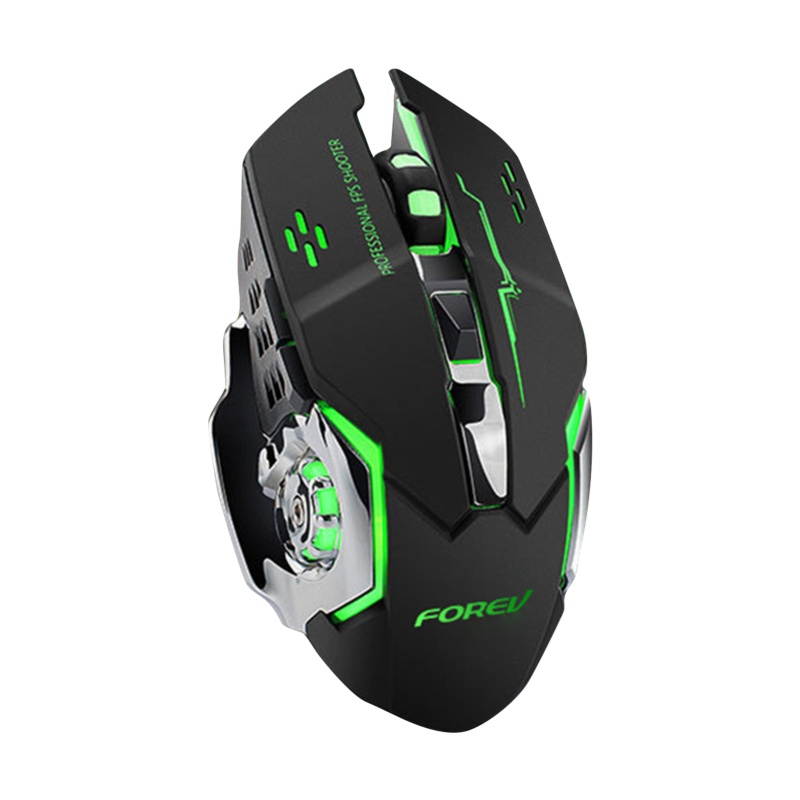 FV-W502 Computer Mouse Wireless 6 Buttons ABS 2.4GHz Rechargeable Silent Mouse for Laptop