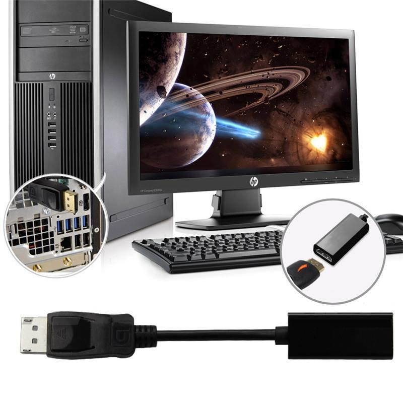 New DP Displayport Male to HDMI Female Cable Converter Adapter 1080P for PC HP/DELL