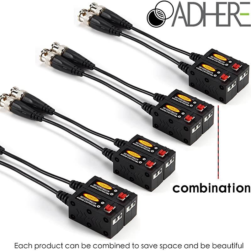 1080P AHDHDCVITVICVBS Passive HD Video Balun Transmitter 4 Pairs UTP Up to 350M600M
