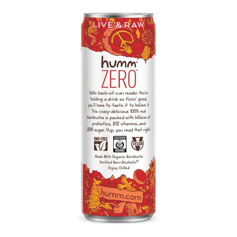 Humm Zero Sugar Blood Orange Kombucha - 11 fl oz
