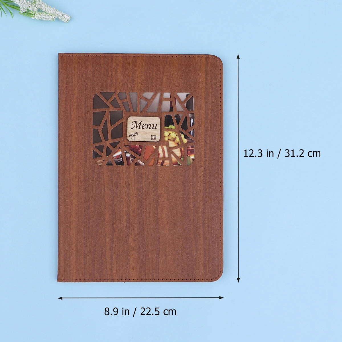 Menu Cover Leather Menu Holder Double Views Table Menu Cover for Restaurants Diners Cafes Bistros(8880)
