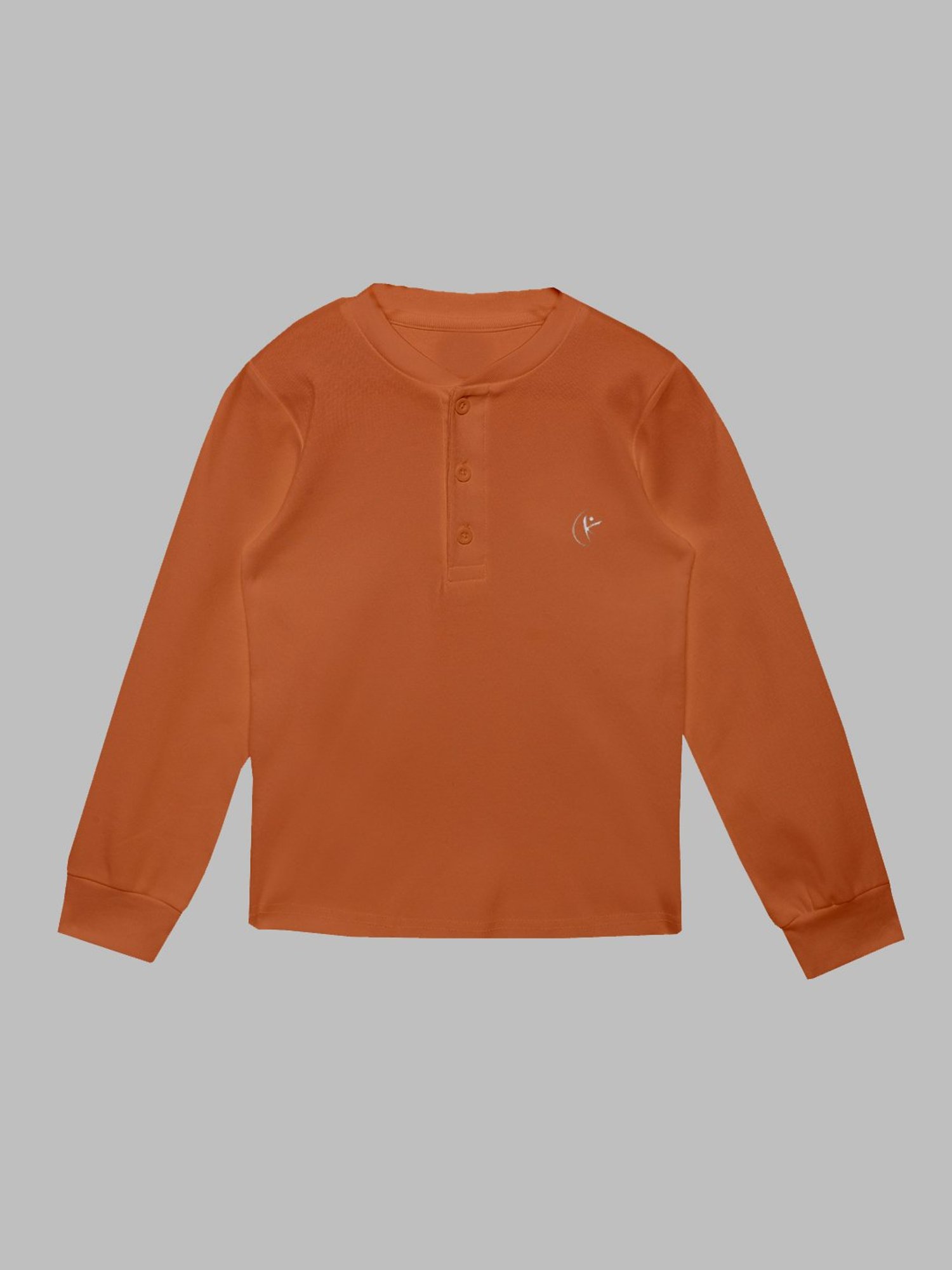 Kiddopanti Kids Rust Solid Full Sleeves T-Shirt