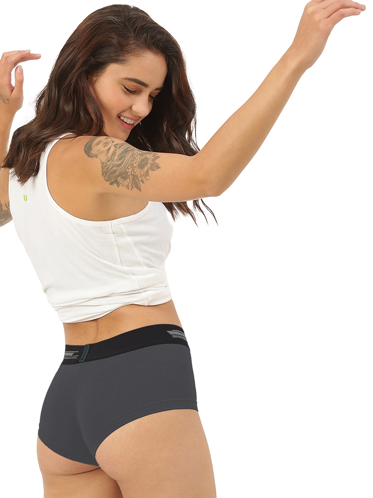 Freecultr Grey & Blue Hipster Panty - Pack of 2