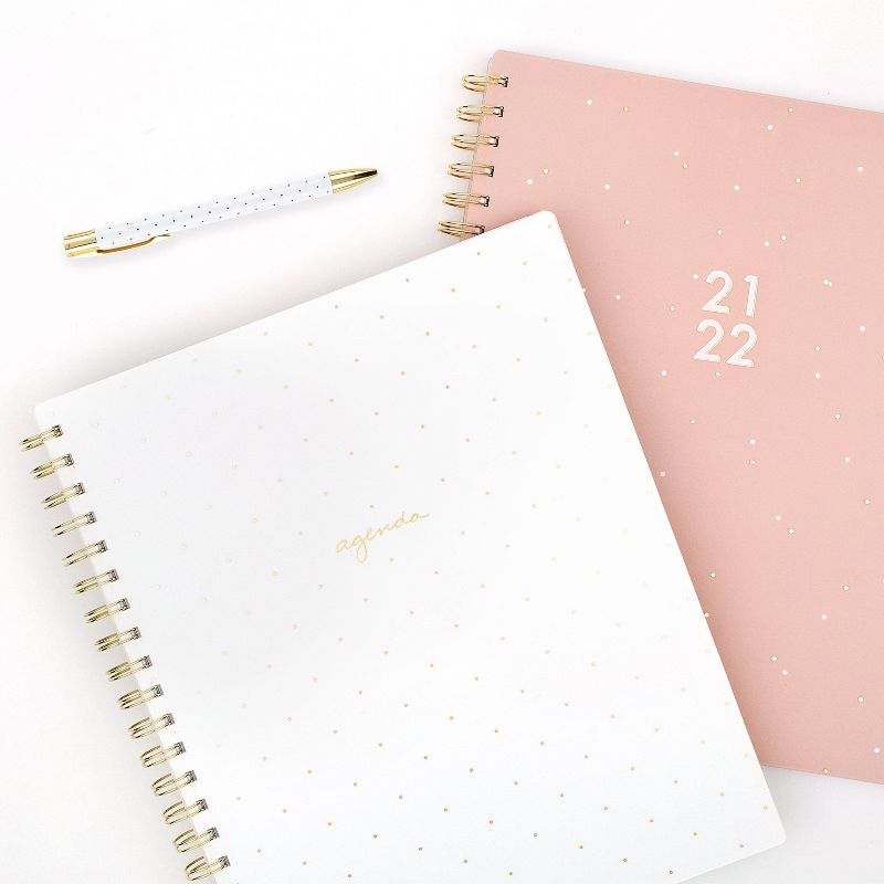 2021-22 Academic Planner 8.5" x 11" Frosted Plastic Wirebound Weekly/Monthly Pink -  - Sugar Paper™
