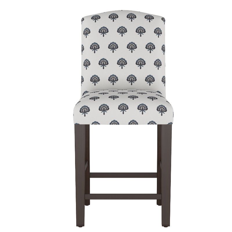 Camel Back Counter Height Barstool Clara Block Navy - Skyline Furniture