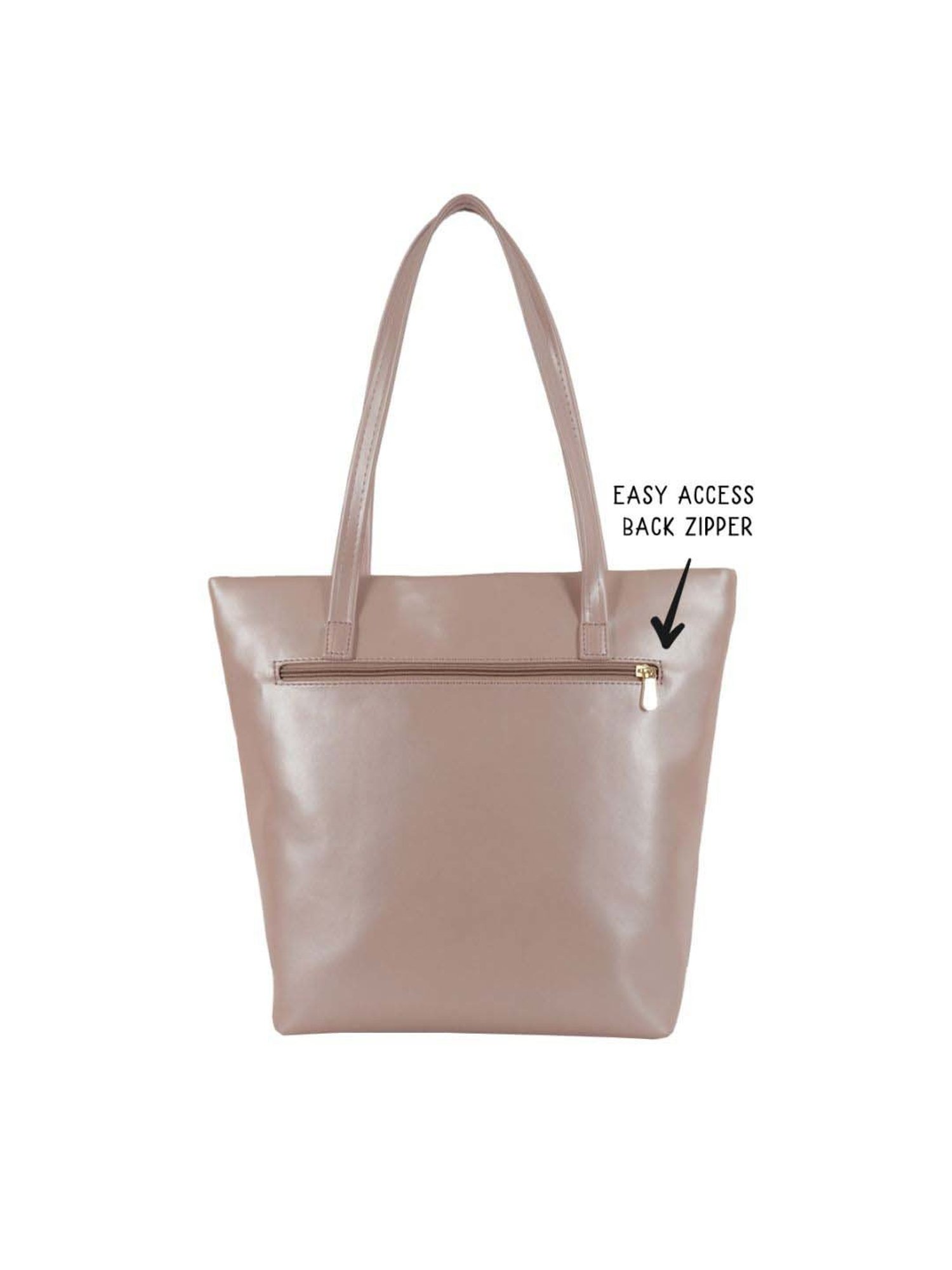 Baggit Rose PVC Solid Tote Handbag