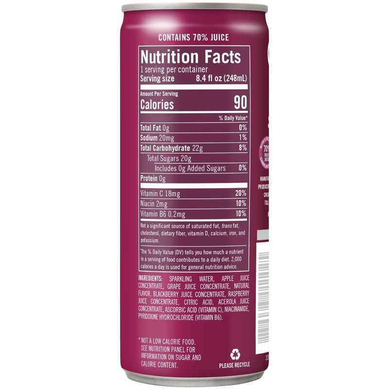 IZZE Sparkling Blackberry Beverage - 4pk/8.4 fl oz Cans