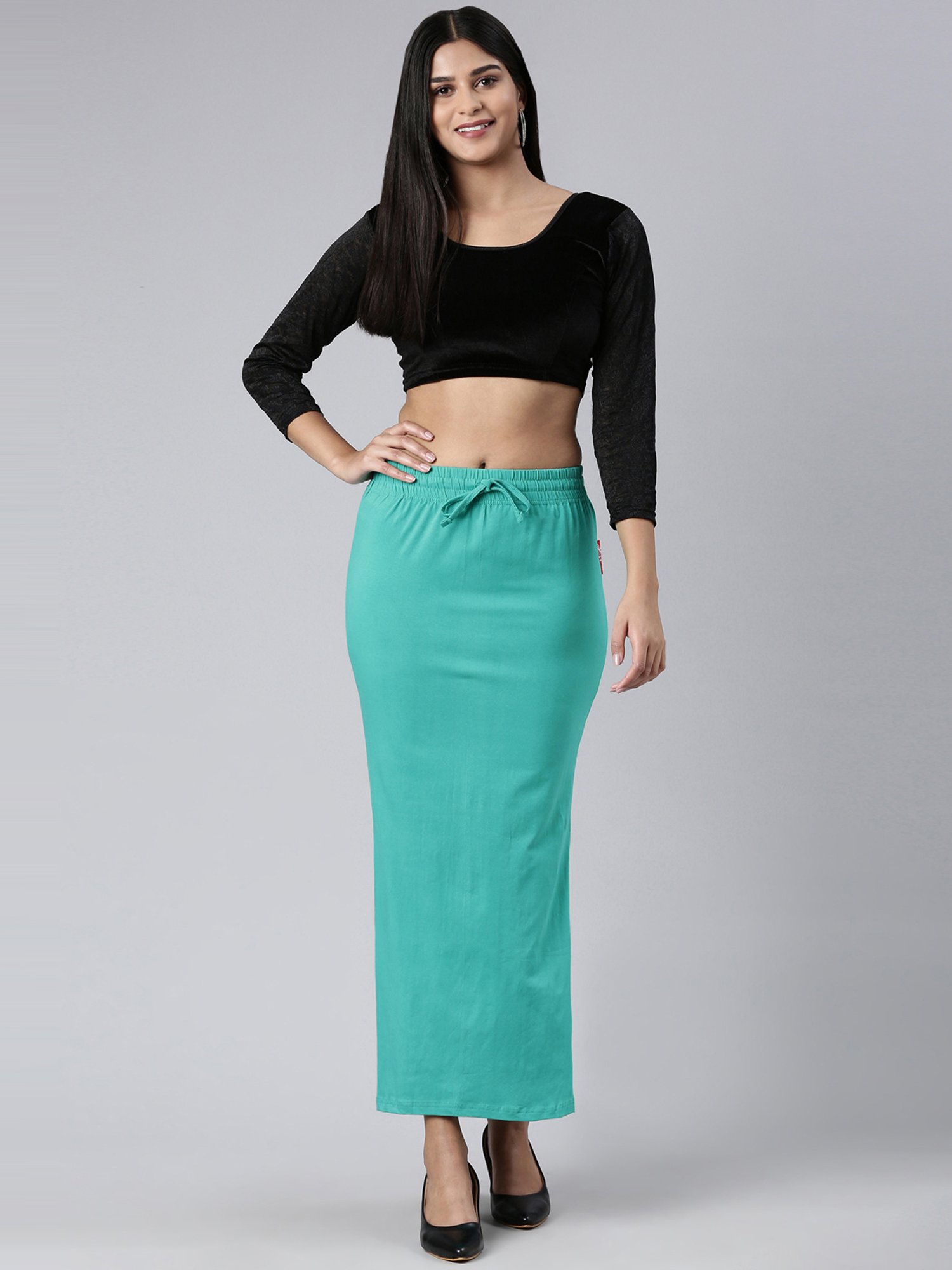 JCSS Sea Green Cotton Saree Shapewear