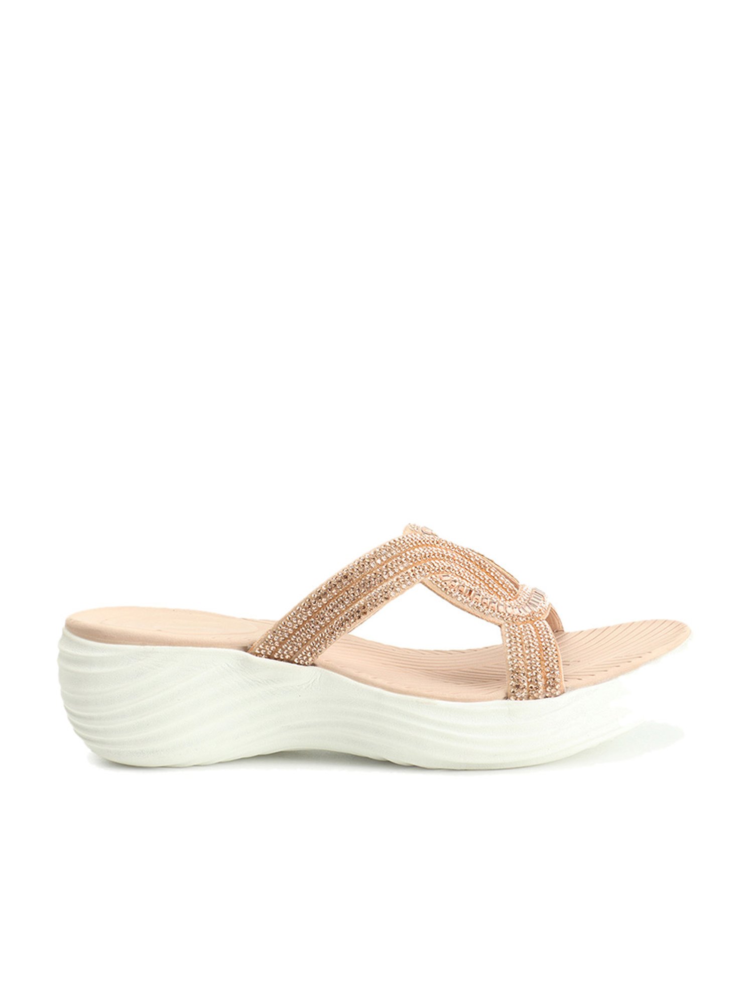 Elle Women's Pink Thong Wedges