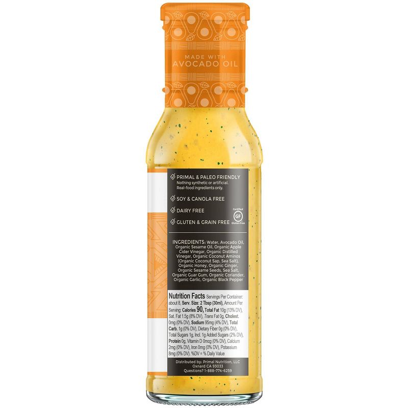 Primal Kitchen Sesame Ginger Vinaigrette with Avocado Oil - 8fl oz