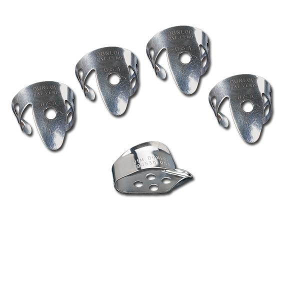 Dunlop Metal Nickel Silver 4 Finger Picks and thumb pick | various thicknesses - .025 inch