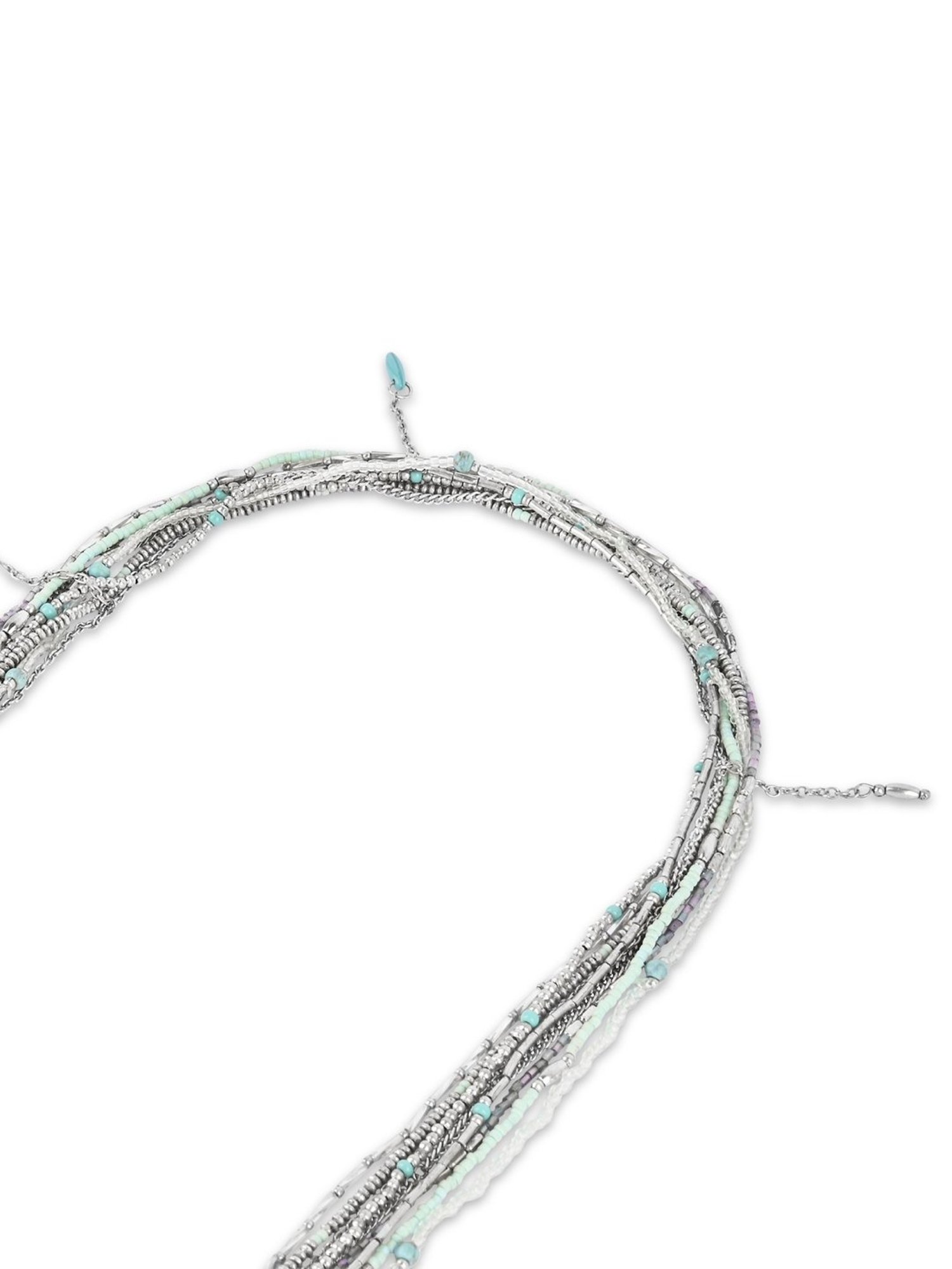 ToniQ Gold-Plated White Baroque Choker Necklace for Women