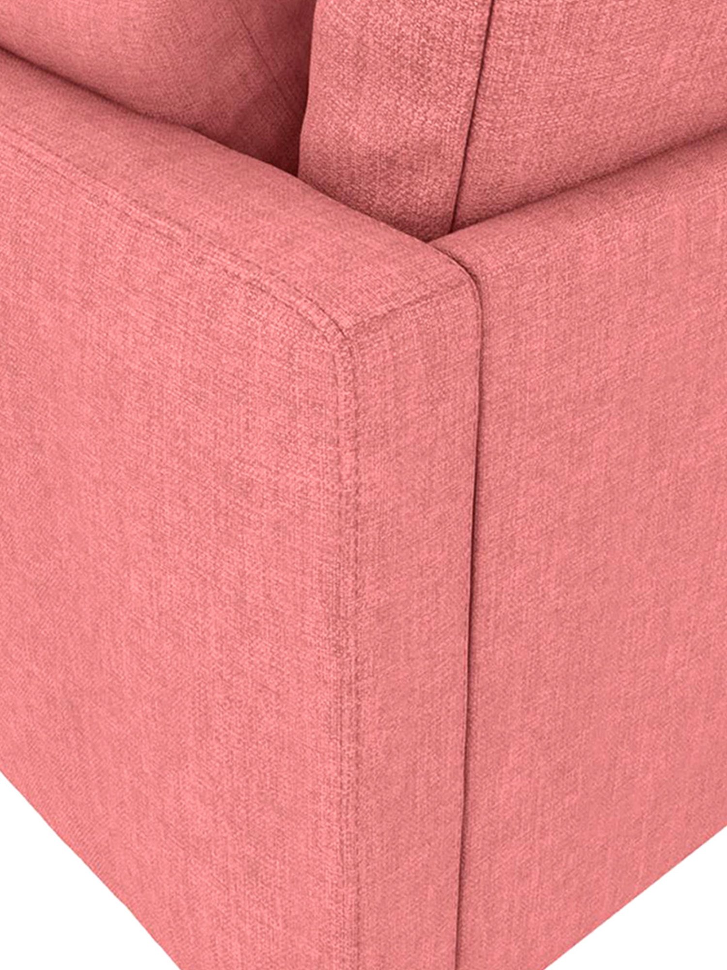 Trevi Duke Peach Fabric & Neem Wood 6 Seater LHS Sectional Sofa