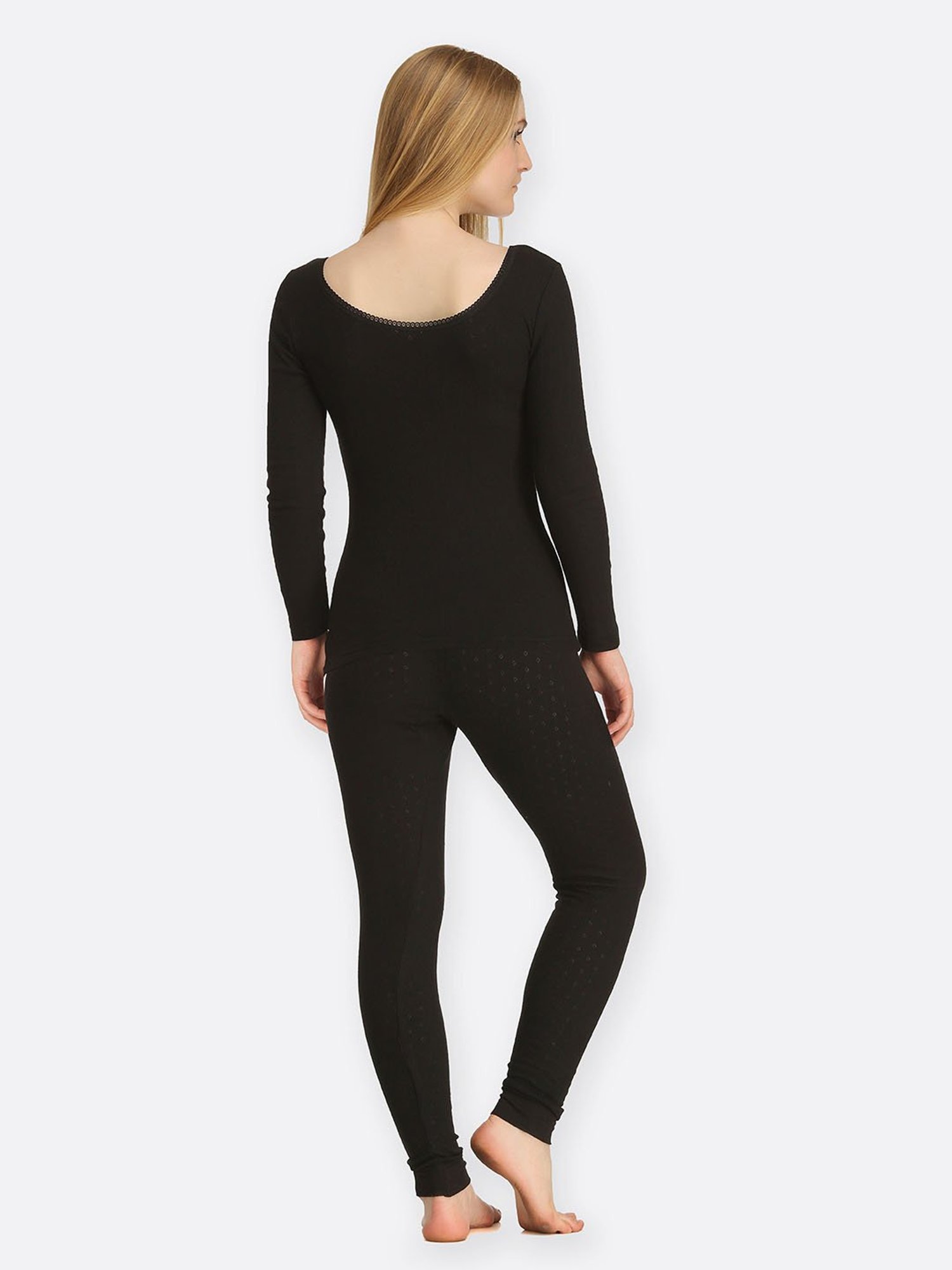 Kanvin Black Thermal Top With Tights