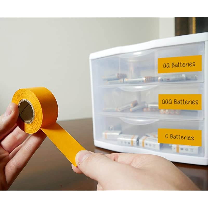 1 inch Color-Code Labeling Tape, 500 inch Roll, Orange