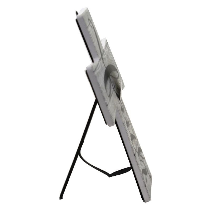 Religious 7.75" Faith Cross With Easel Wood Look Plank  -  Freestanding Signs