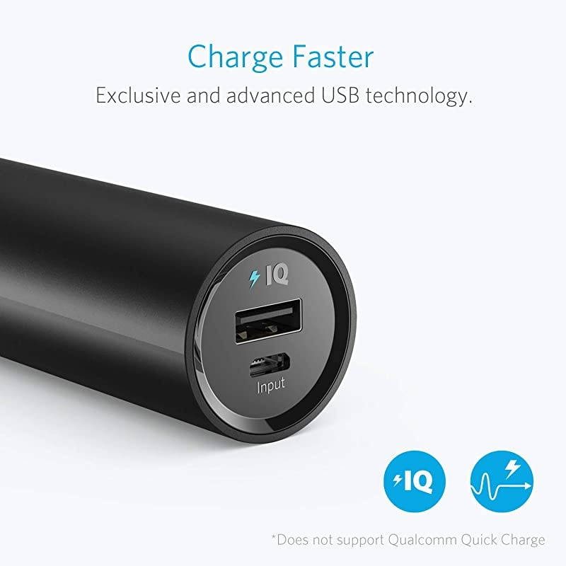 PowerCore 5000 Portable Charger UltraCompact 5000mAh External Battery with FastCharging Technology Power Bank for iPhone iPad Samsung Galaxy and More