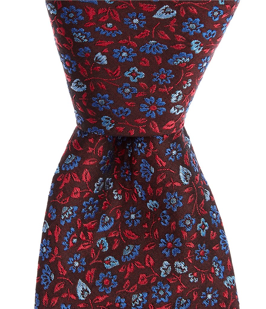 Murano Multi Color Flower Narrow 3 1/8#double; Tie