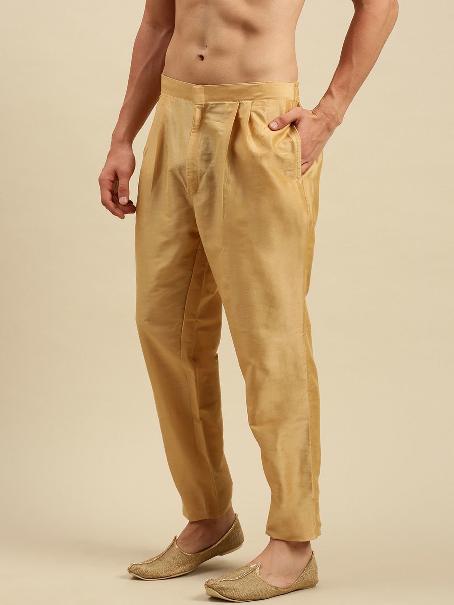 Sanwara Beige Regular Fit Pants