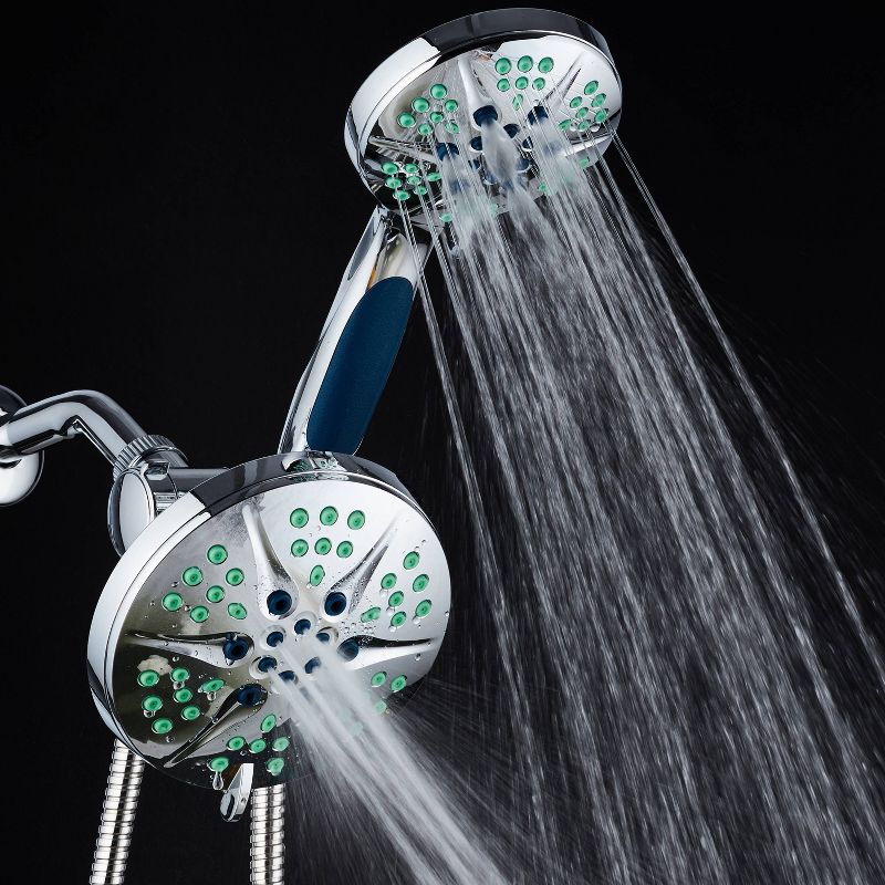 6" 48 Setting High Pressure Ultra Luxury Three-Way Shower Head Combo Chrome - Hotelspa Notilus