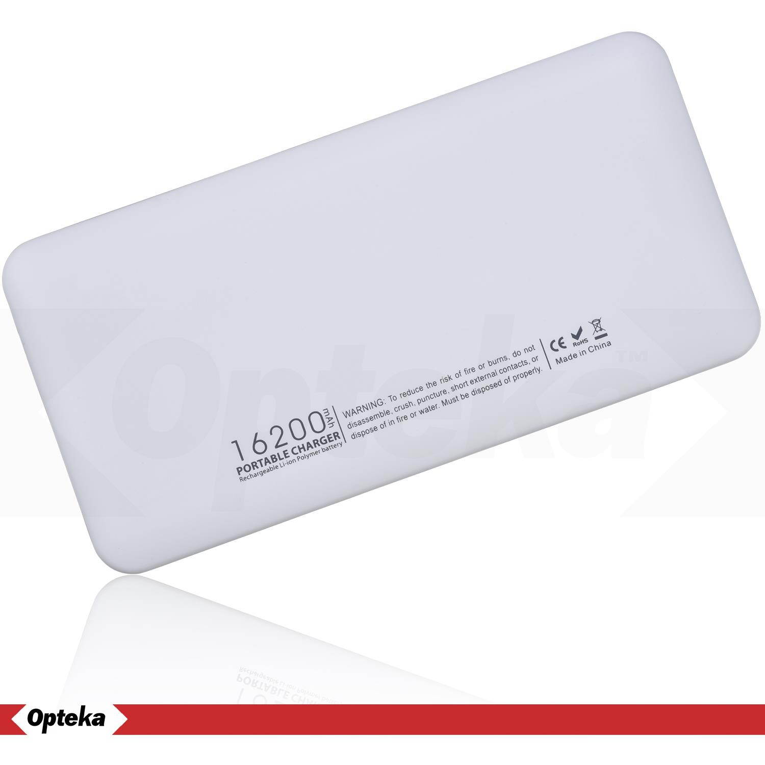 Opteka Ultra Compact & Portable Charging Power External Battery Bank Pack 3.7V with 16200mAh Emergency Phone & Laptop Device Charger with USB Connection & LED Reserve Indicator Light