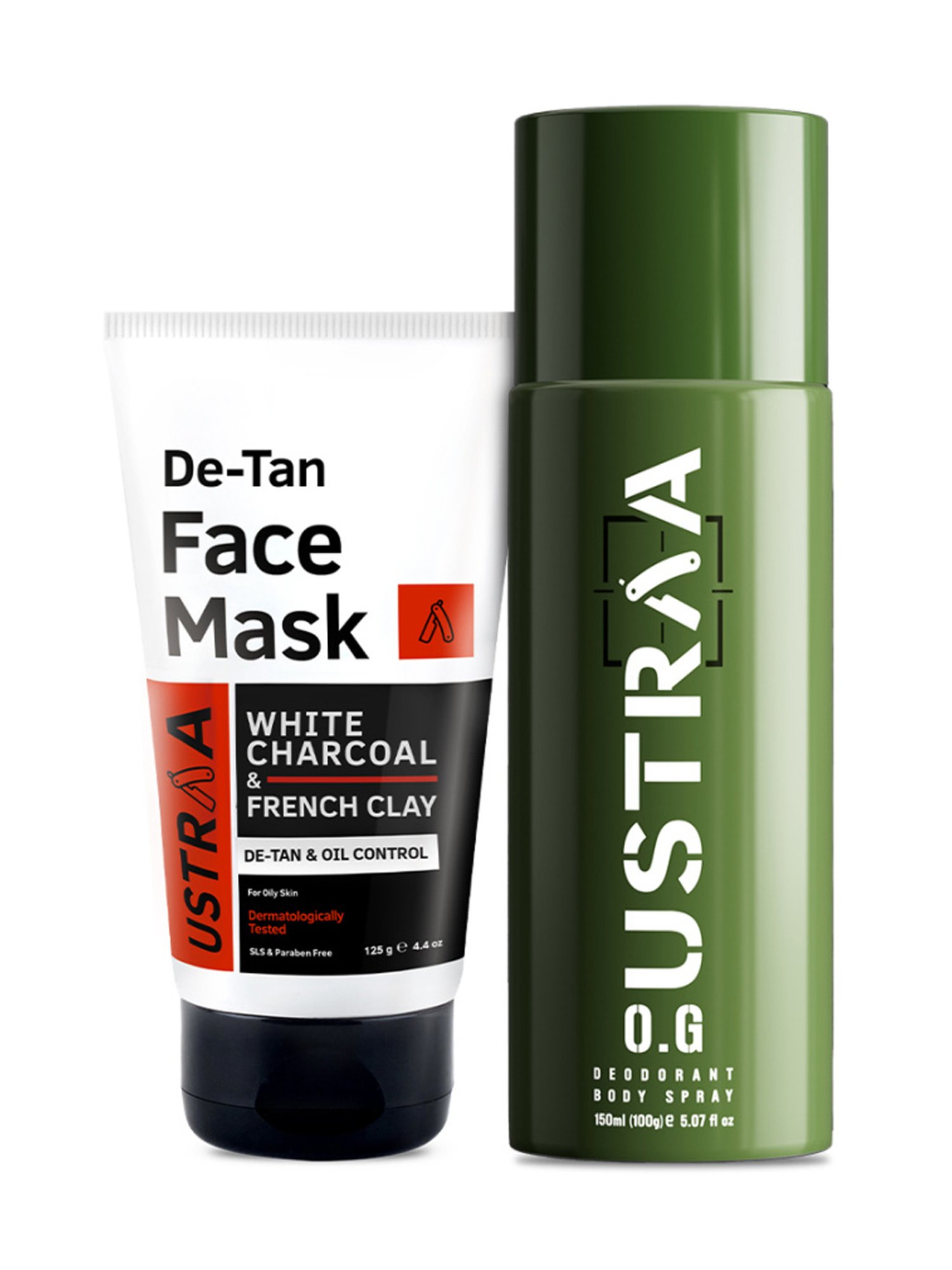 Ustraa O.G Deodorant & Face Mask Oily Skin - Set of 2