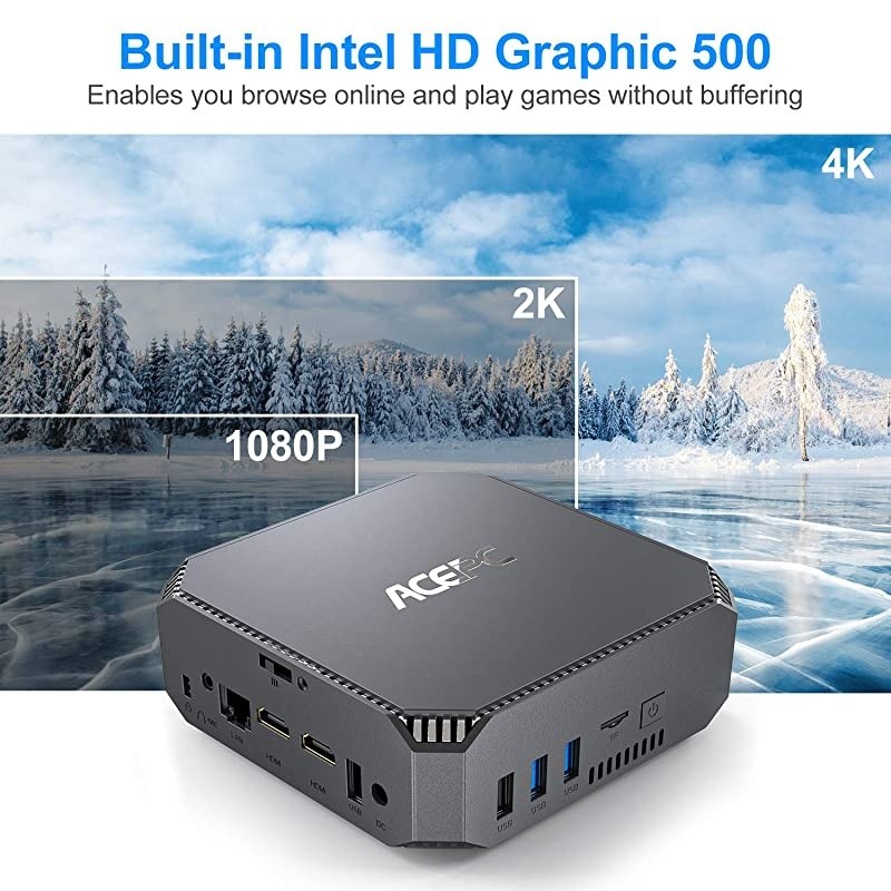 PC, 6GB DDR3 120GB SSD Windows 10 Pro Computer, 4K Dual Output,Intel HD Graphics,Gigabit Ethernet Dual Band Wi-Fi Bluetooth 4.2