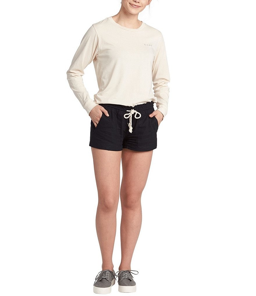 Guess Brynn Tropical Floral Mid Rise Linen Shorts