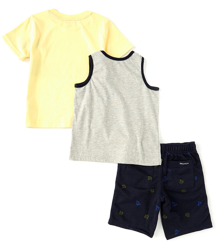 Kinetic by Class Club Little Boys 2T-7 Short-Sleeve Play Hard Performance Tee and Shorts Set