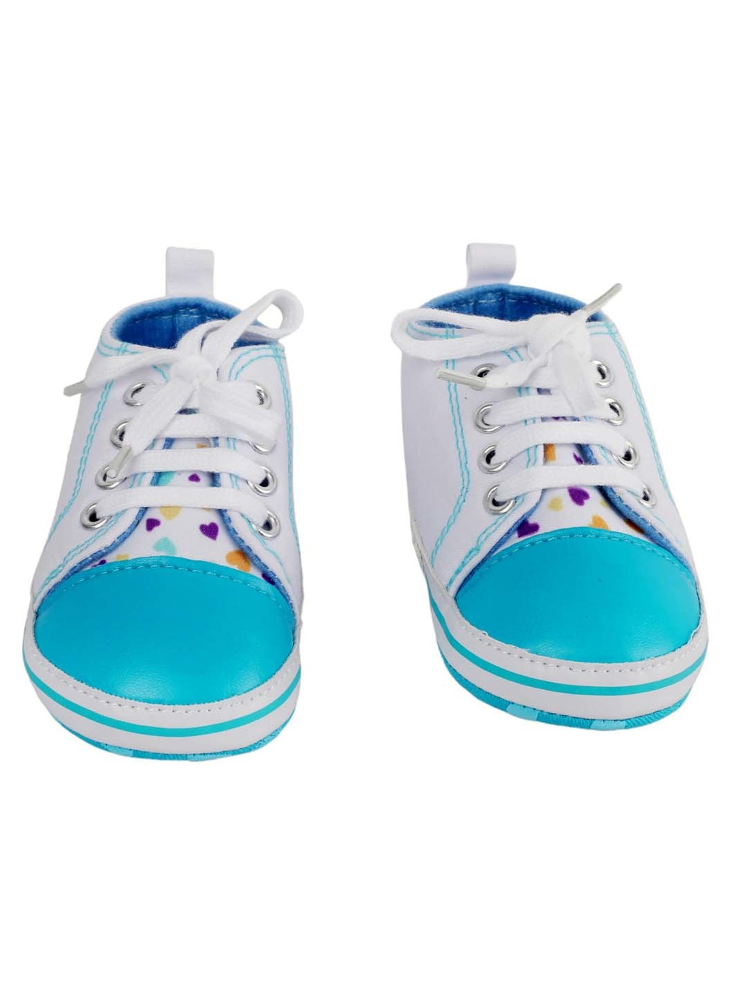 Baby Moo Kids Brown & White Velcro Shoes