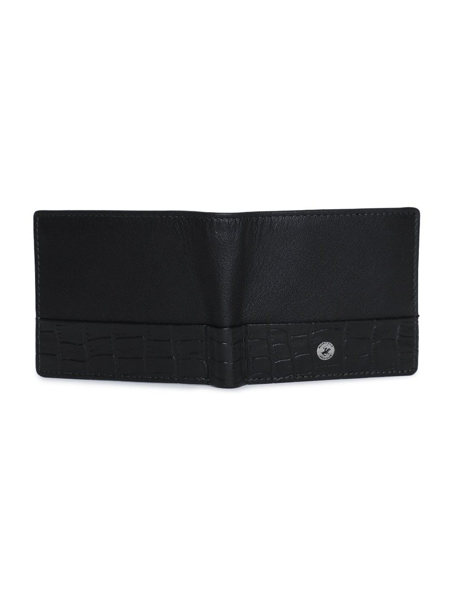 Beverly Hills Polo Club Navy Blue Animal Effect Bi-Fold Wallet for Men