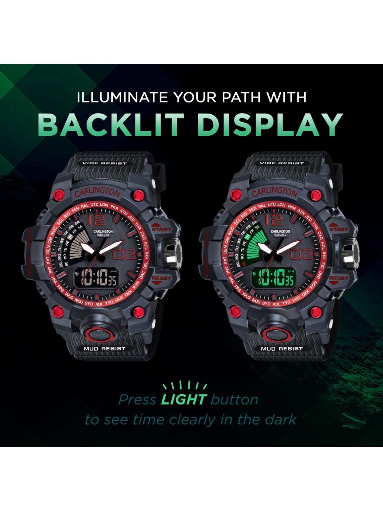 CARLINGTON Endurance 3366 Analog-Digital Watch for Men