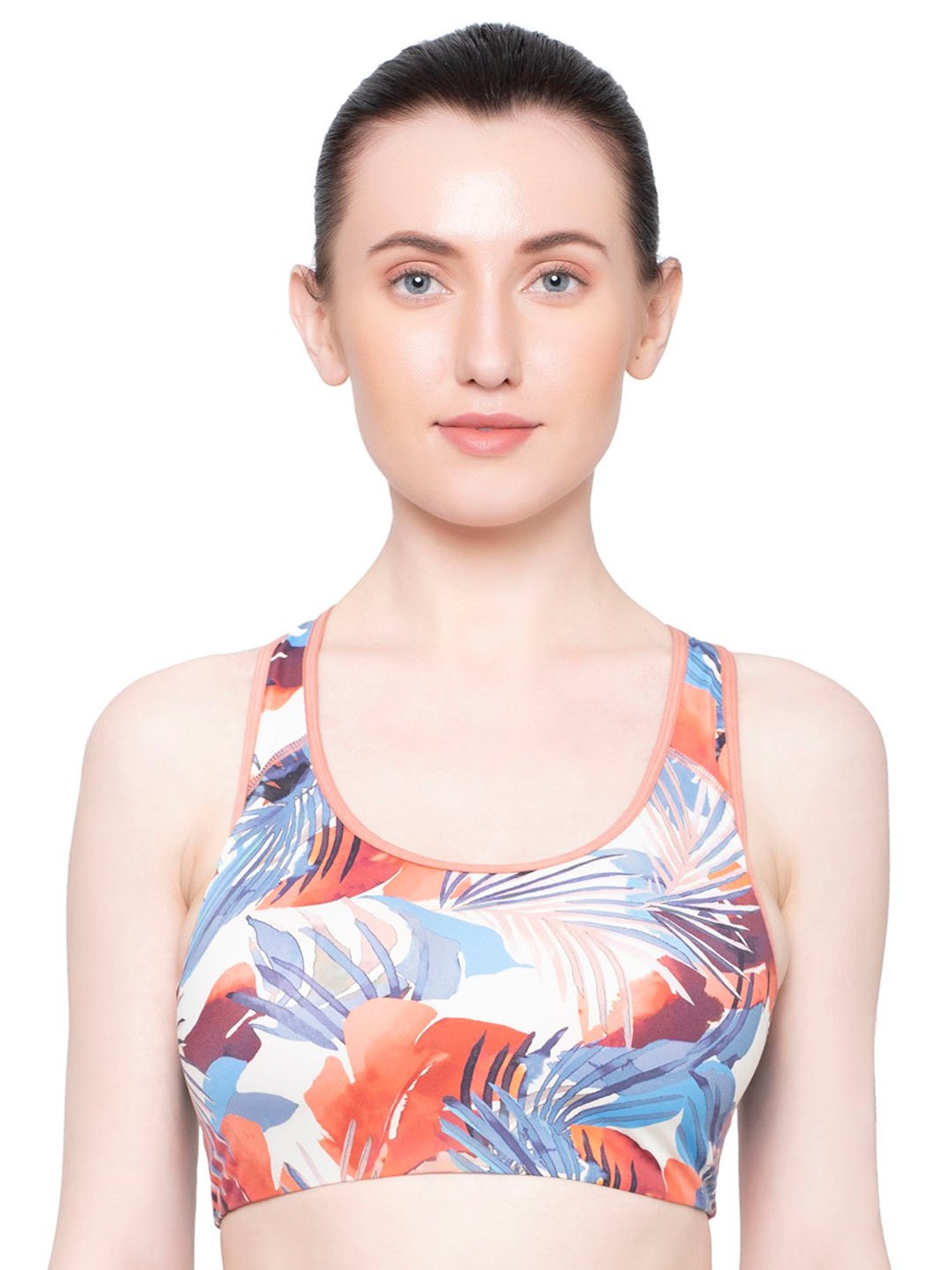 Clovia Teal Non Wired Padded Sports Bra