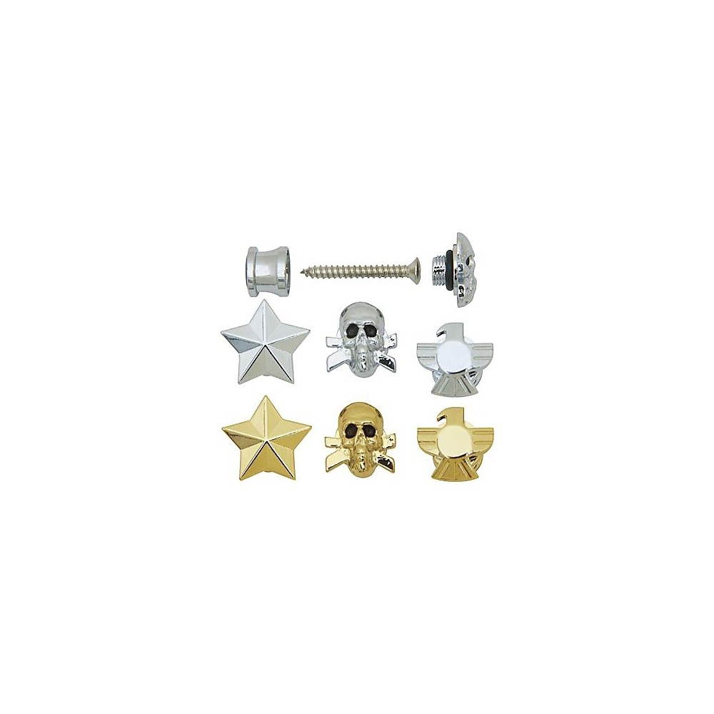 Grover-Trophy Custom Designed Strap Buttons Chrome Skull