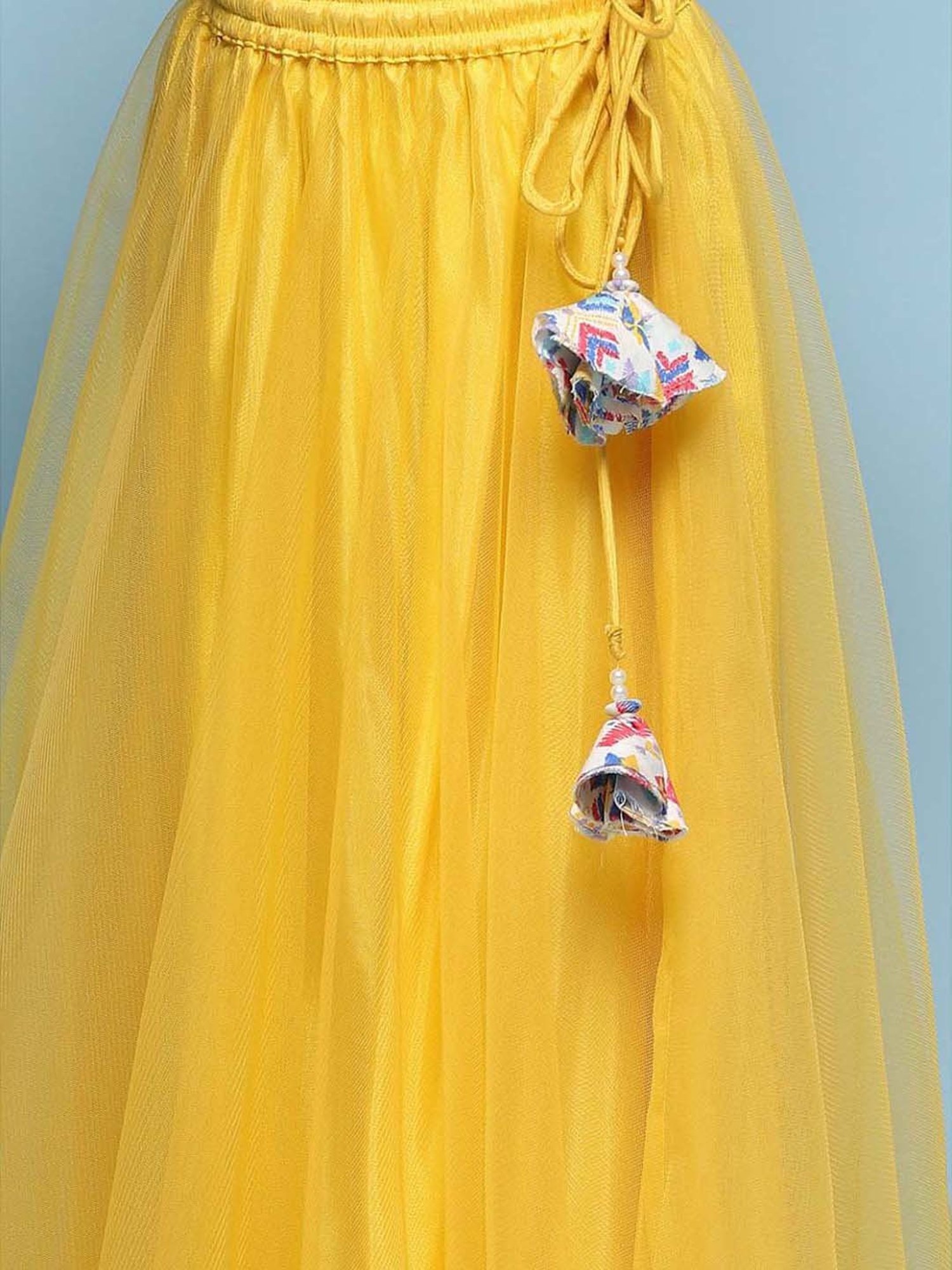 A Little Fable Kids Red & Beige Embellished Lehenga Choli