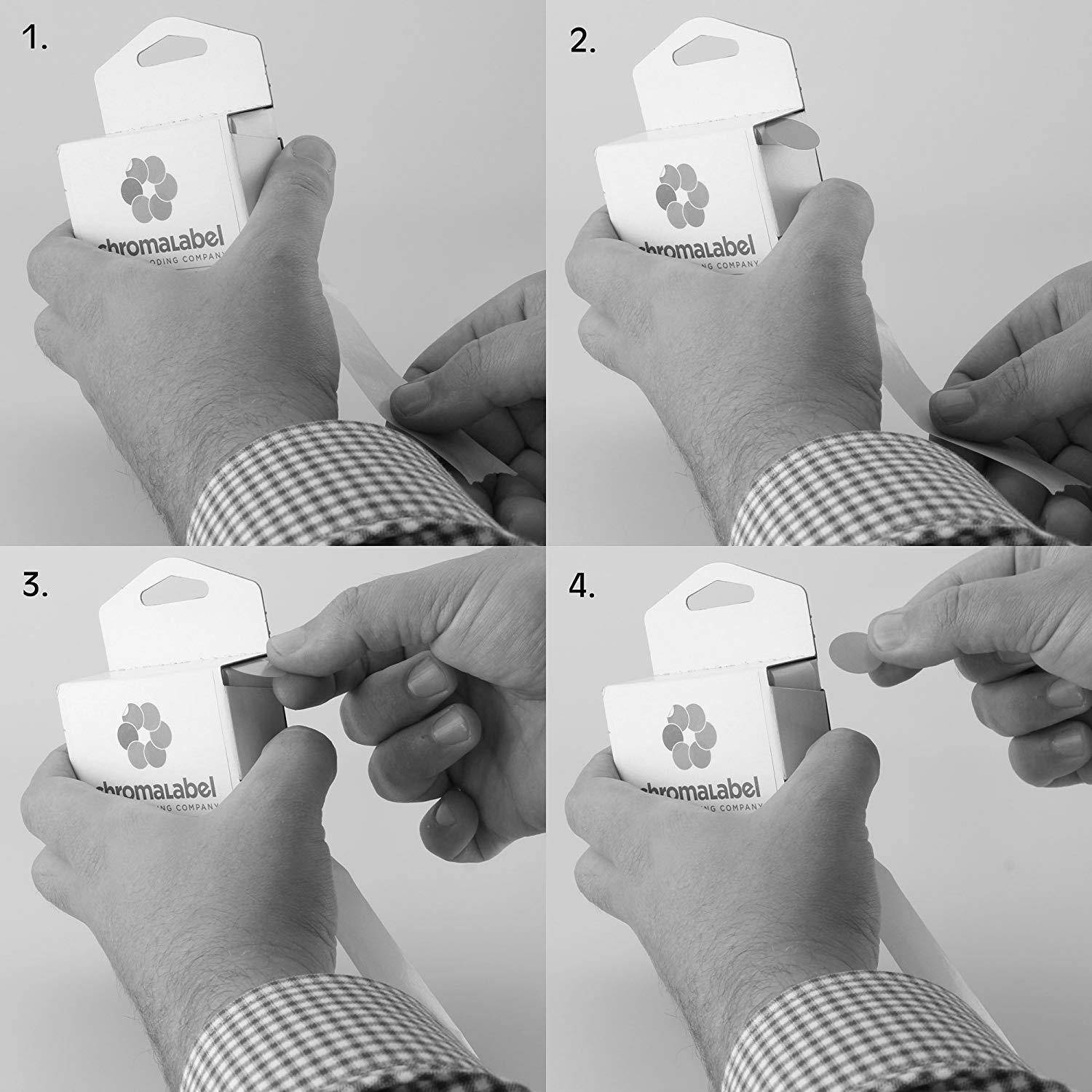 ChromaLabel 3/4 inch Color-Code Dot Labels | 1,000/Dispenser Box (Fluorescent Orange)