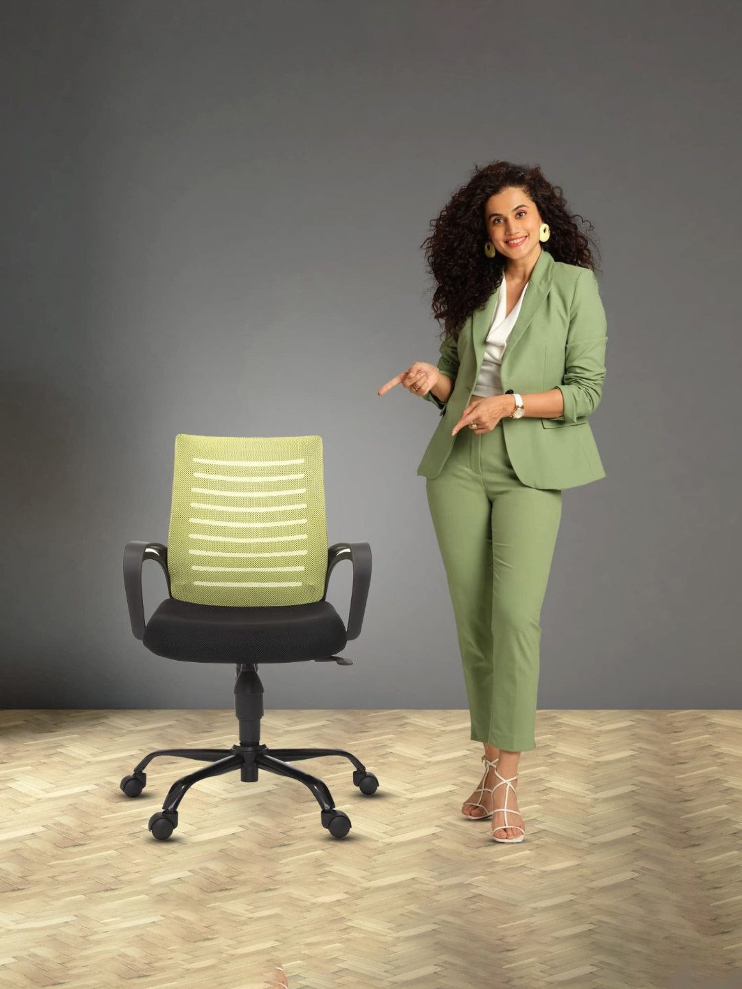 Green Soul Atom Black & Green Foam Ergonomic Office Chair