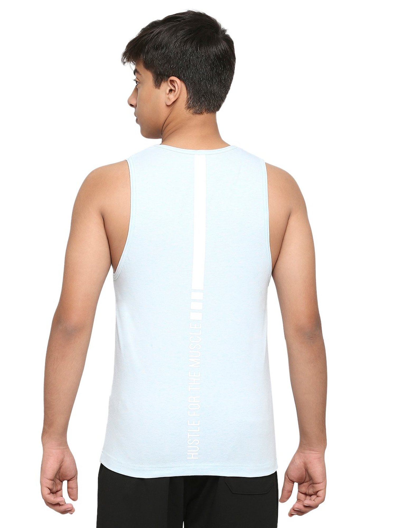 Frenchie Kids White & Blue Solid Vest