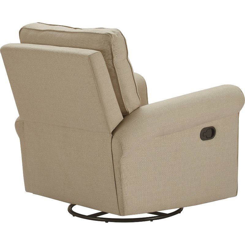 Hughes Swivel Recliner Chair Sand - ClickDecor