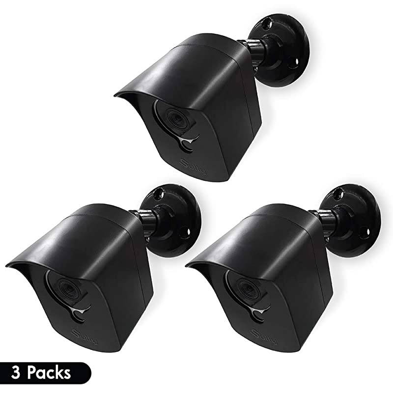 Mounting Kit for Wyze Cam (1 pcs Black) - Outdoor Case for Wyze Camera & v2 1080p Full HD w/Screw Mounts - Wyze Waterproof Cover with Wall Mount Bracket - Solid Housing for Wyze Cams by
