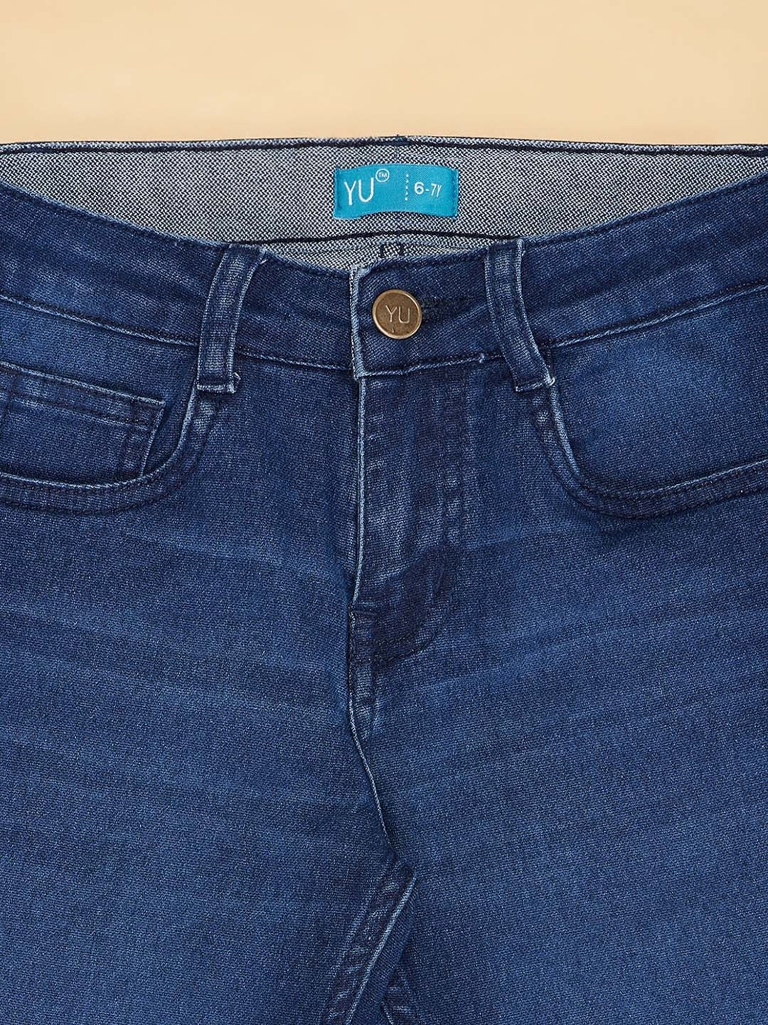 YU by Pantaloons Kids Blue Regular Fit Shorts