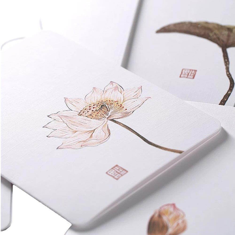 Featuring Hand-Drawn Thank You Card-8pcs Assorted Blank All-Occasion Note Cards-Thank You Cards (Flowers And Birds Series -larger size)