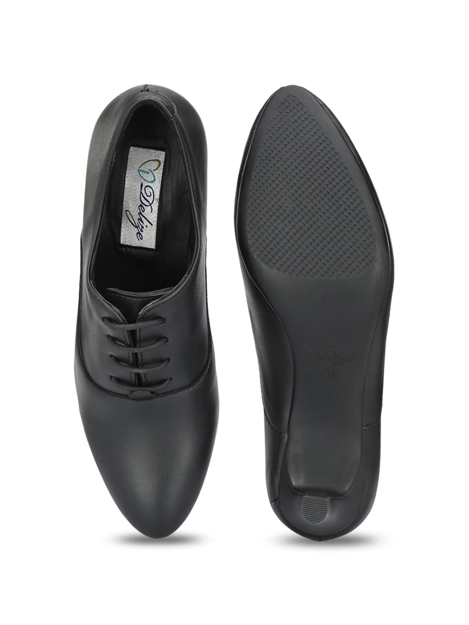 Delize Women's Black Oxford Shoes