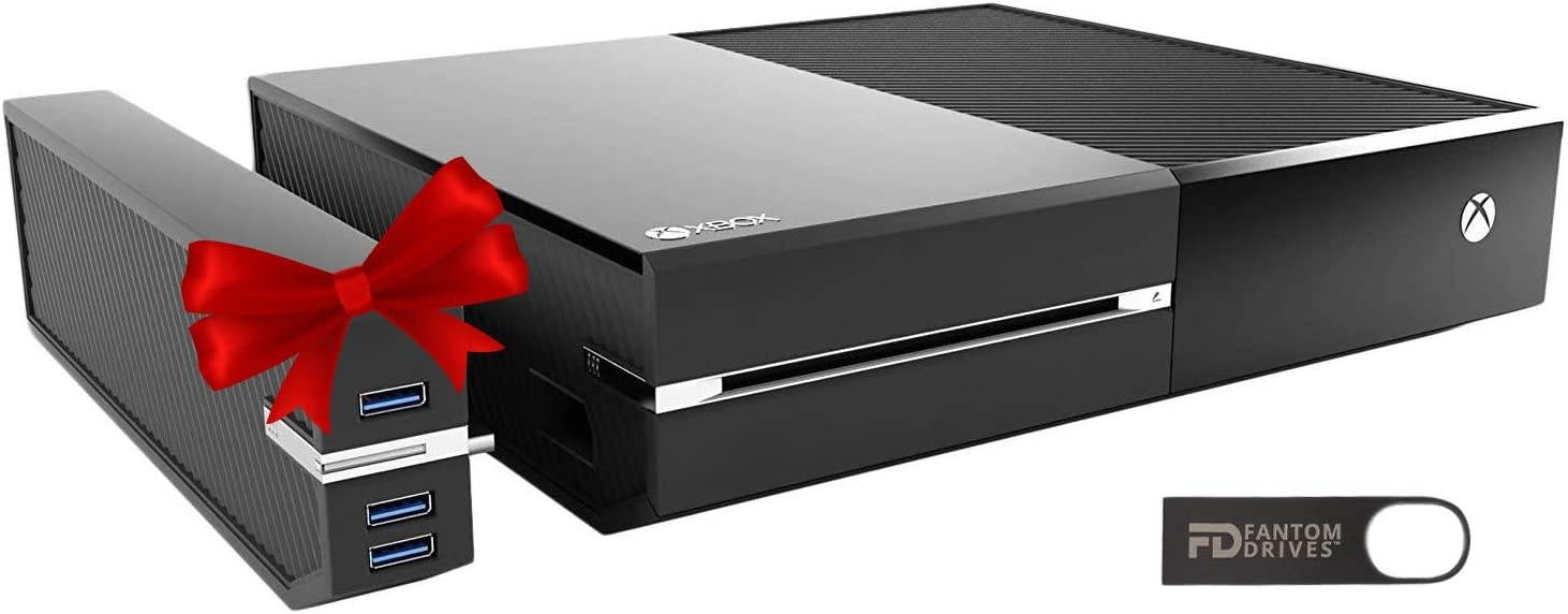 FD 1TB Xbox One SSHD (Hybrid Drive) Upgrade - Easy Snap-On with 3 USB Ports - with 32GB FD Flash for Media use - Compatible with Original Xbox One Only (XBOX-1TB-SSHD2)
