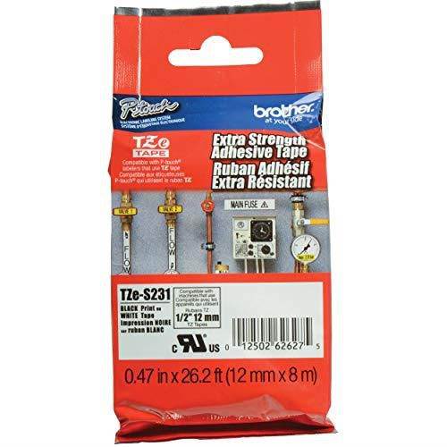 Compatible 1 Inch Label Tape Replacement for Brother TZe251 Ptouch Label Tape 24mm 094 Laminated White TZe251 TZe TZ Tape for Brother PTouch PTD600 PTP710BT PTP750W Label Maker 4Pack